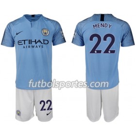 Camisetas Manchester City MENDY 22 Niño Primera Equipacion 2018/2019